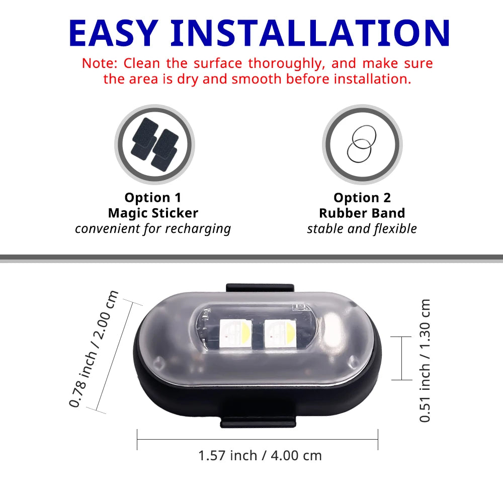 RGB Wireless Interior Atmosphere Light Kit with Remote Control