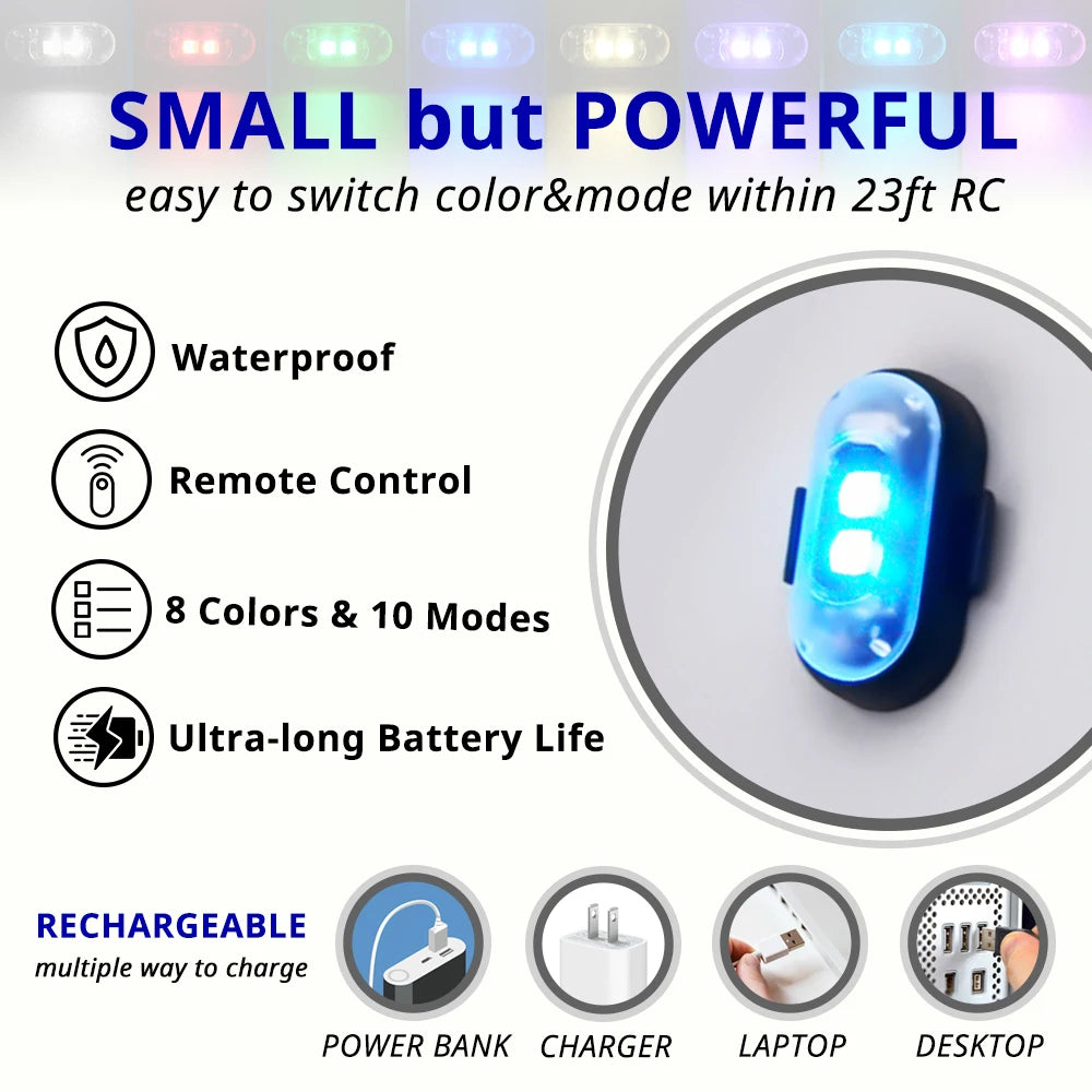 RGB Wireless Interior Atmosphere Light Kit with Remote Control