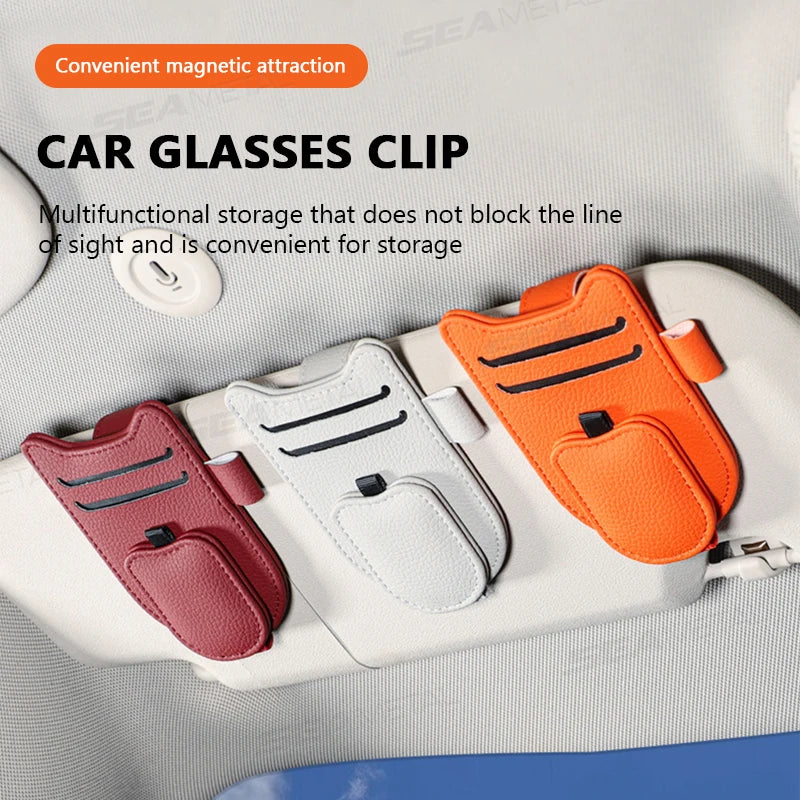 Premium Magnetic Sunglasses Holder for Car Visors