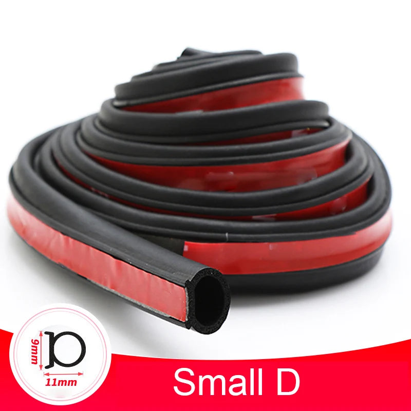 Red and black rubber strip with 'Small D' label on a white background