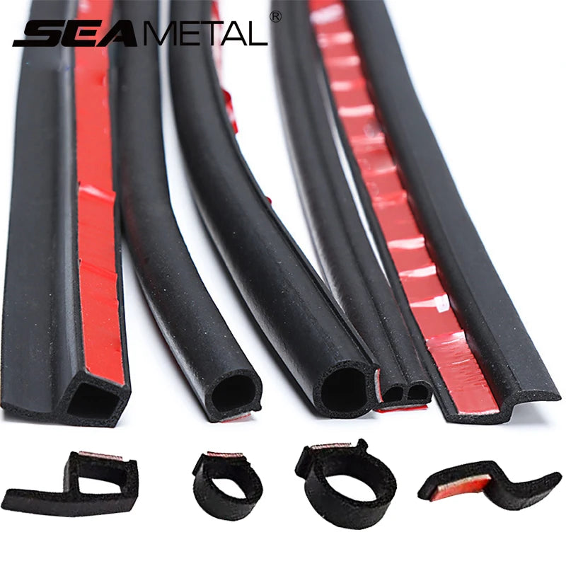Black and red rubber seals with clips on a white background, featuring the Sea Metal brand.