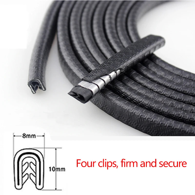 SEAMETAL Universal Car Door Edge Guard Strip – Anti-Scratch PVC & Steel Trim