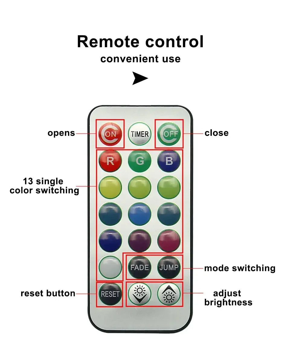 Wireless RGB Interior Accent Light Kit with Remote Control