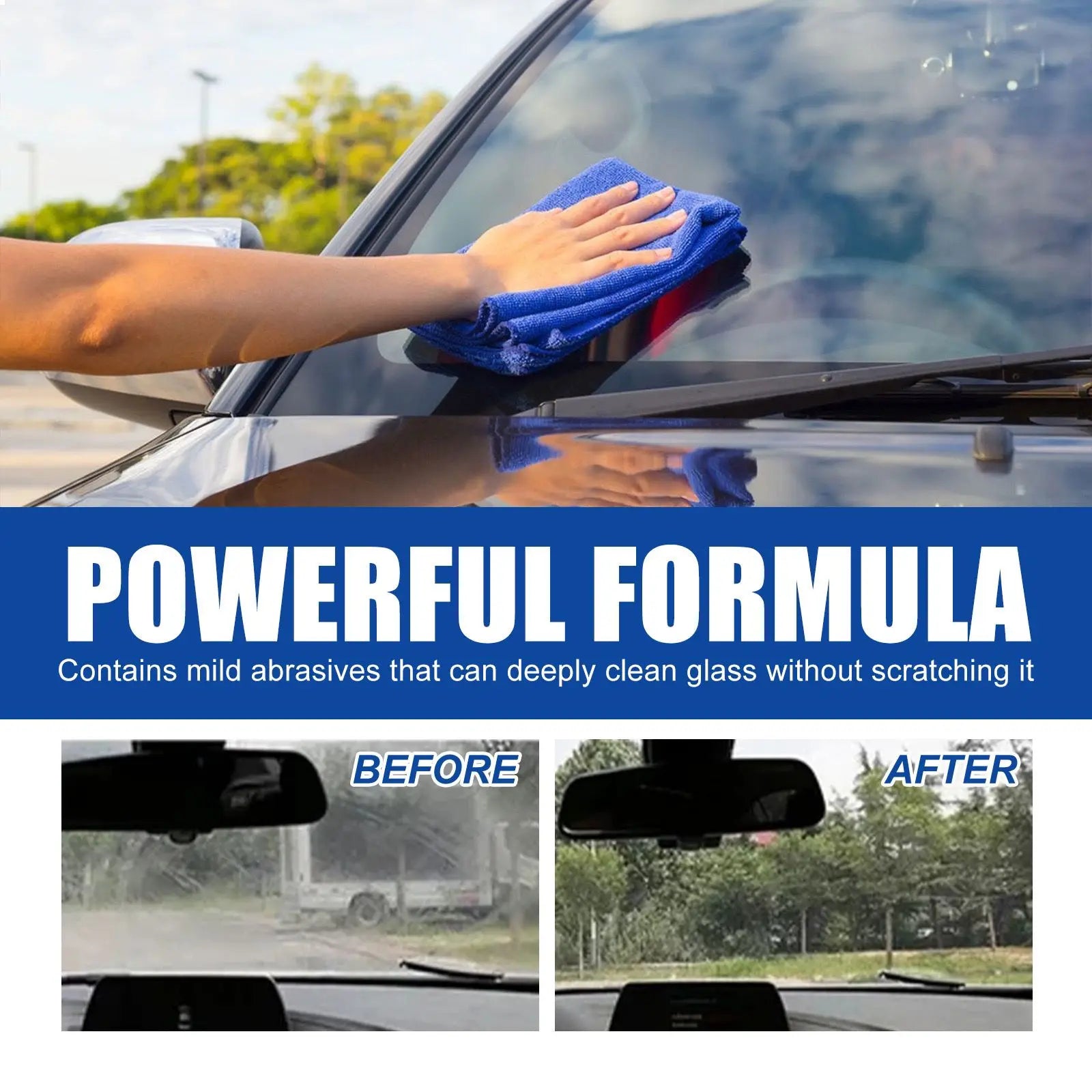 Car Glass Water Repellent & Oil Film Remover Kit