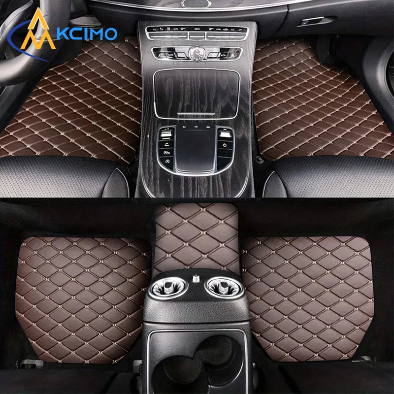 Universal 5-Piece PU Leather Car Floor Mat Set