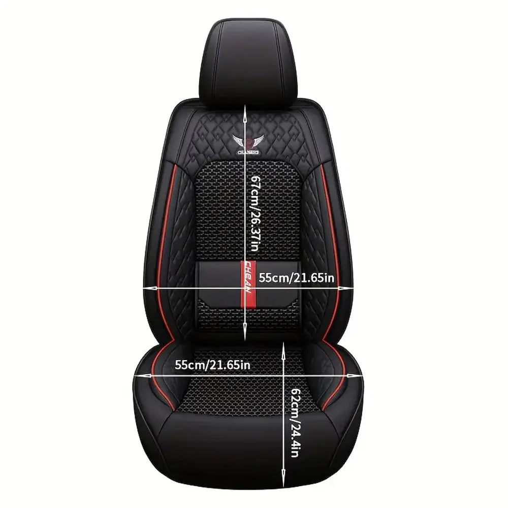 Universal PU Leather Car Seat Cover Set for 5-Seater Cars