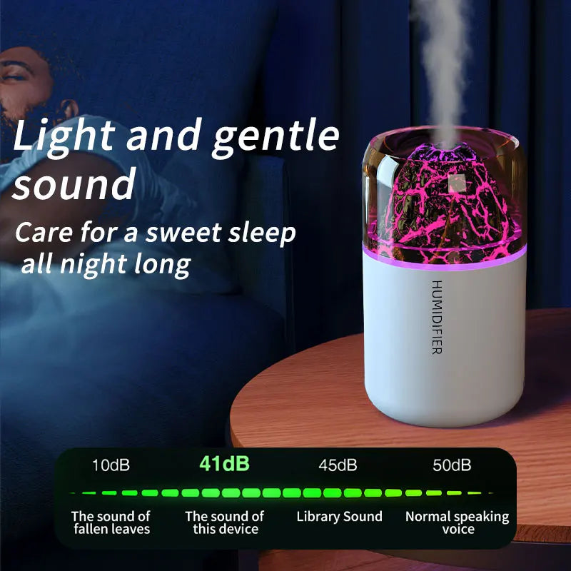 180ML USB Volcano Aroma Diffuser for Car, Desk & Bedroom