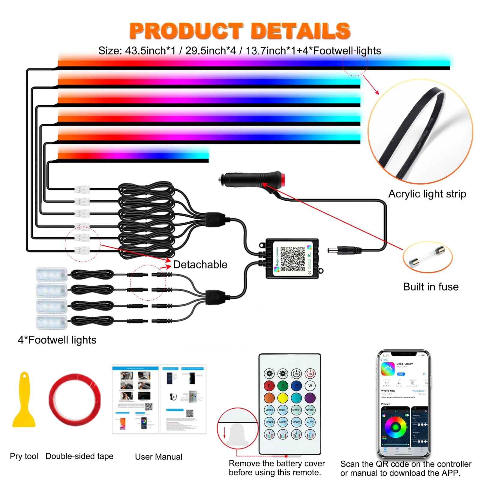 Smart RGB Symphony Interior Ambient Lighting System