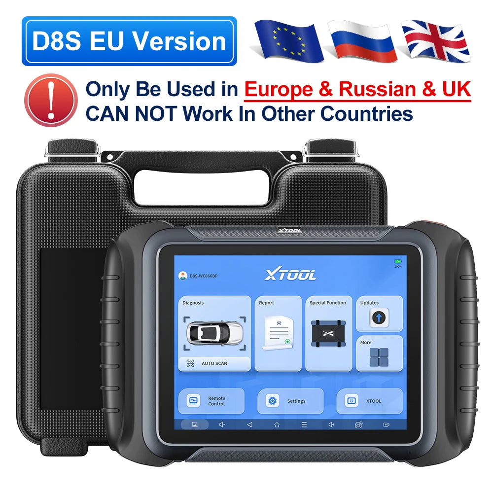 XTOOL D8S Bidirectional OBD2 Scanner with ECU Coding & 42+ Service Functions