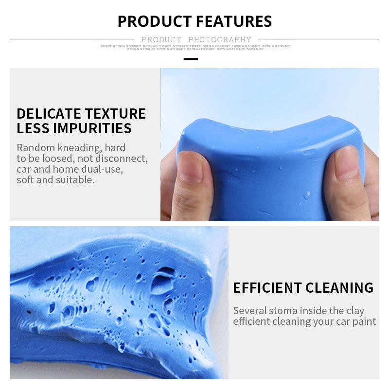 SEAMETAL 100g Reusable Car Detailing Clay Bar - Paint & Glass Decontamination