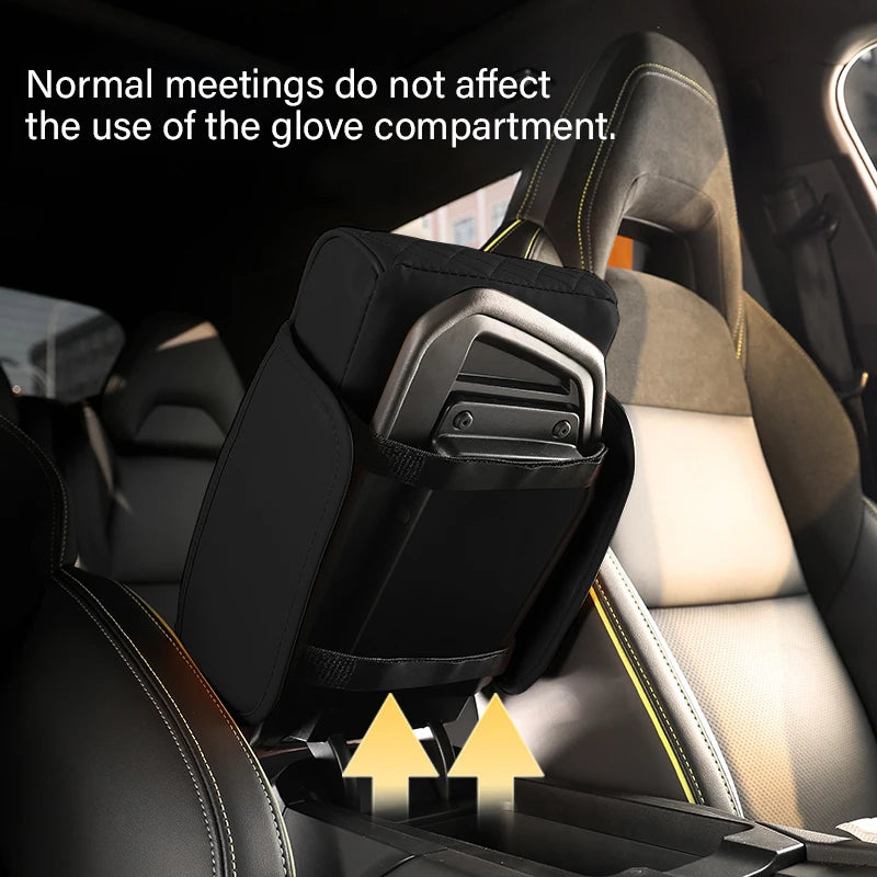 Premium Center Console Armrest Cushion with Dual Cup Holders