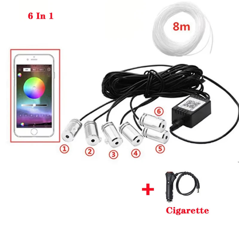 Smart RGB Interior Ambient Lighting Kit with App Control