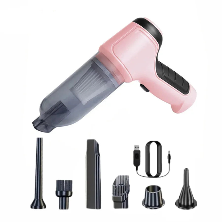 Wireless Handheld Car Vacuum & Air Duster with 2-Speed Cleaning