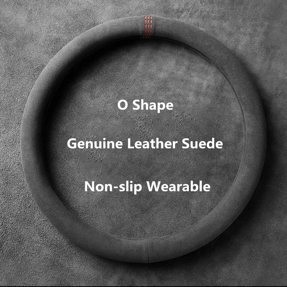 Premium Suede Steering Wheel Cover for 37–38 cm Wheels