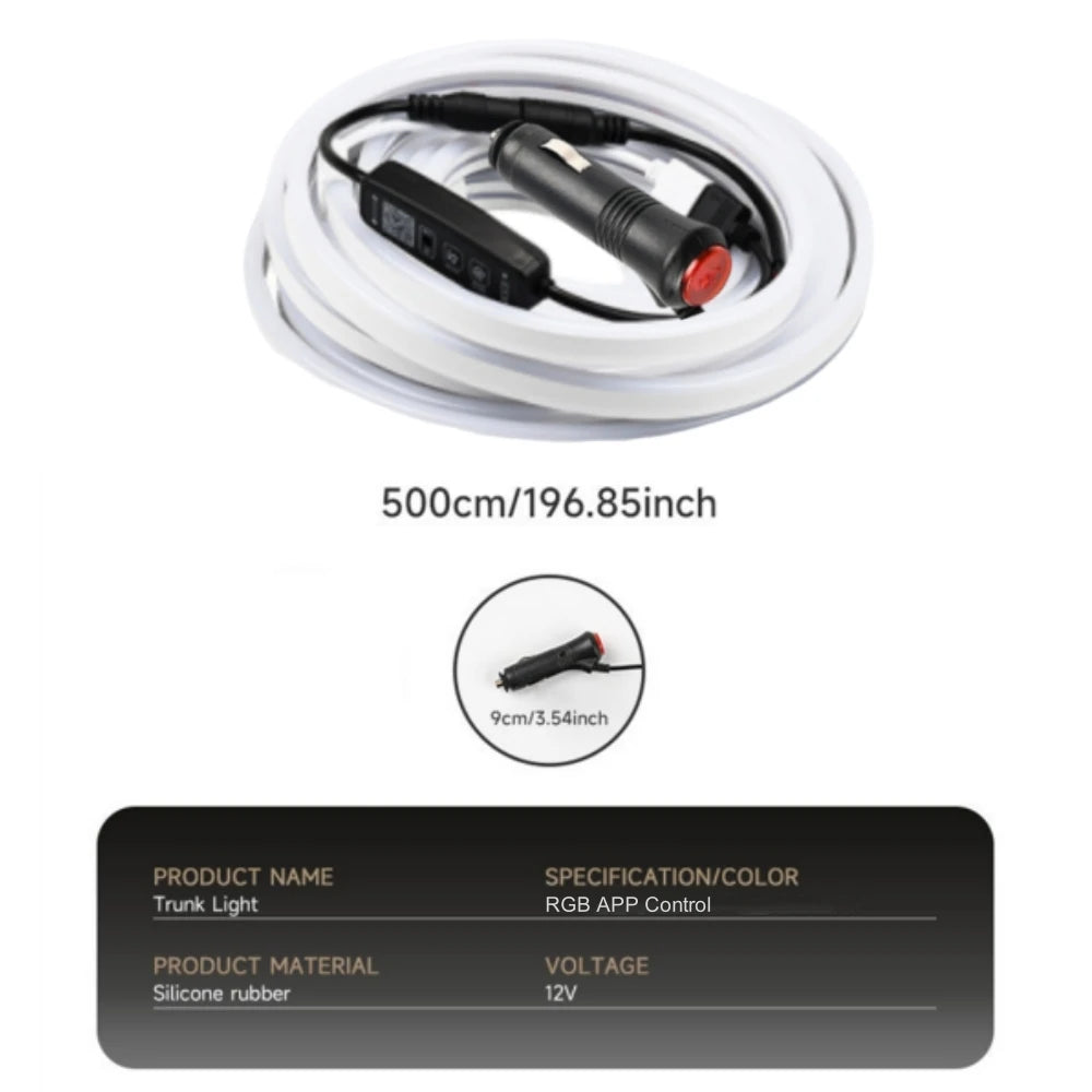RGB Dynamic Trunk Ambient Light Strip with App Control