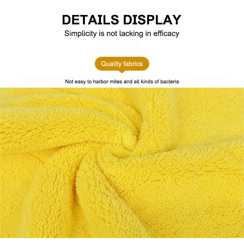 SEAMETAL Fast-Dry Microfiber Car Towel - Super Absorbent Lint-Free Detailing Cloth