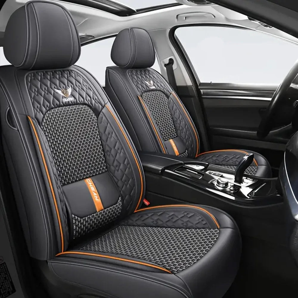 Universal PU Leather Car Seat Cover Set for 5-Seater Cars