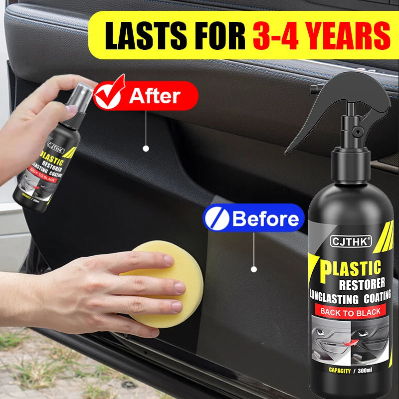 Car Plastic & Trim Restorer - Back to Black Gloss Finish