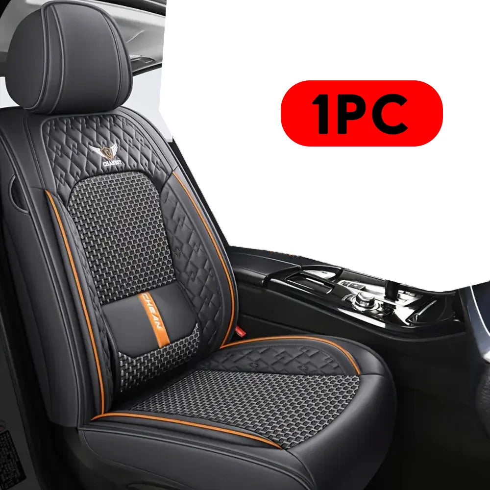 Universal PU Leather Car Seat Cover Set for 5-Seater Cars