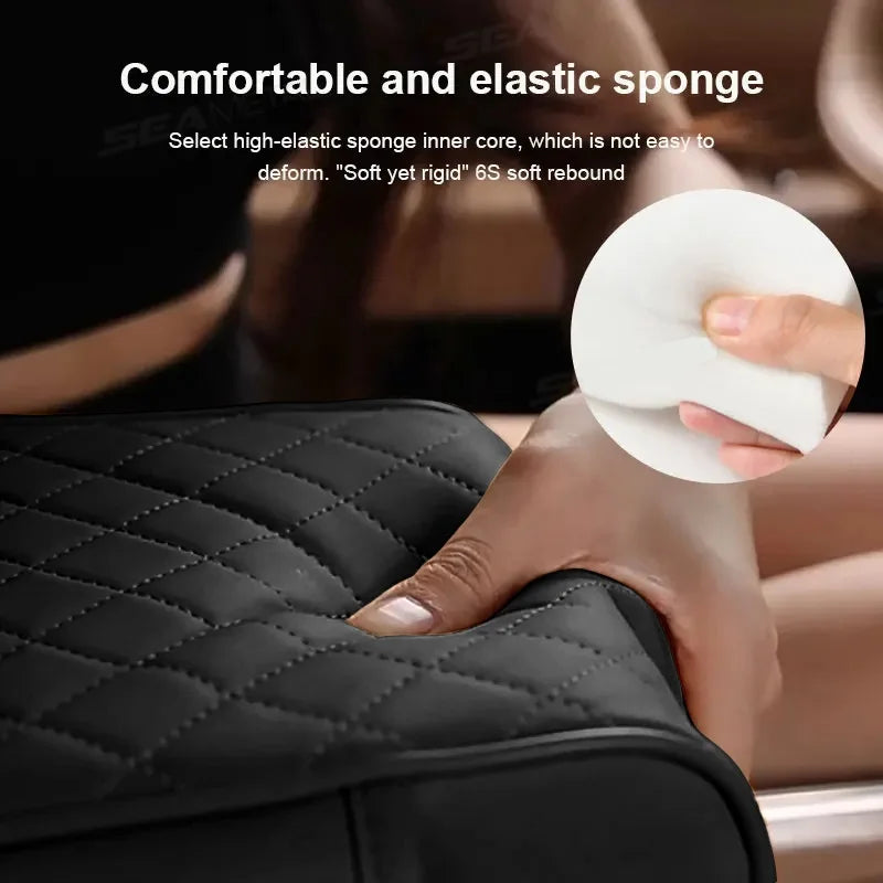 Premium Center Console Armrest Cushion with Dual Cup Holders