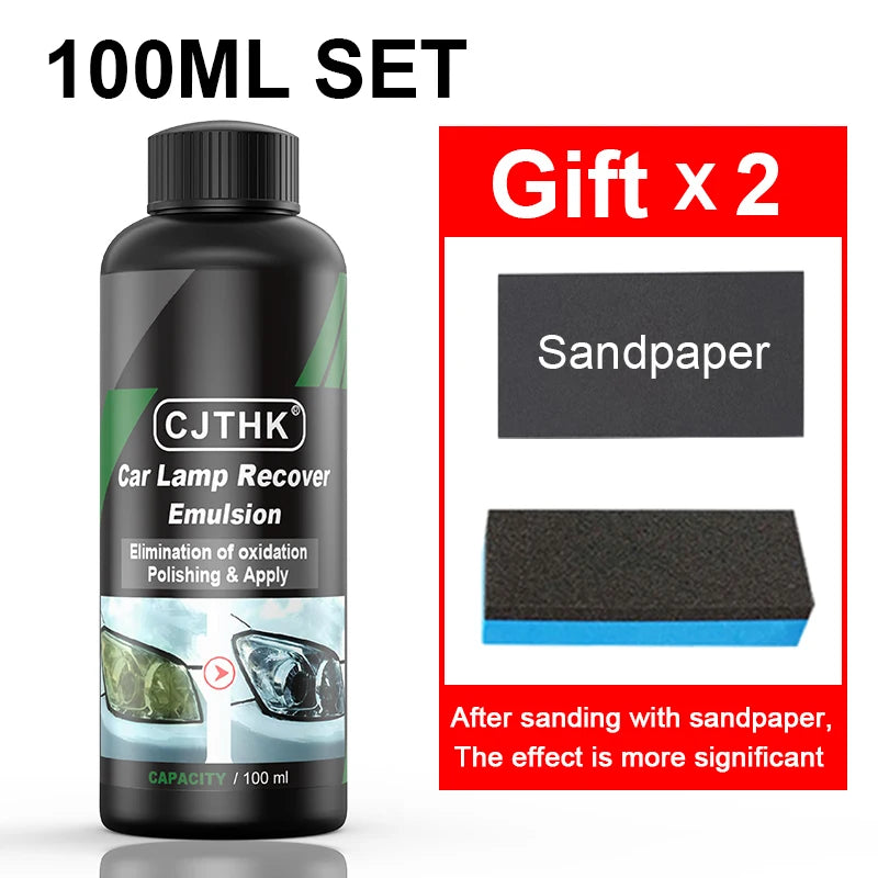 Car Headlight Restoration Kit with Scratch & Oxidation Remover