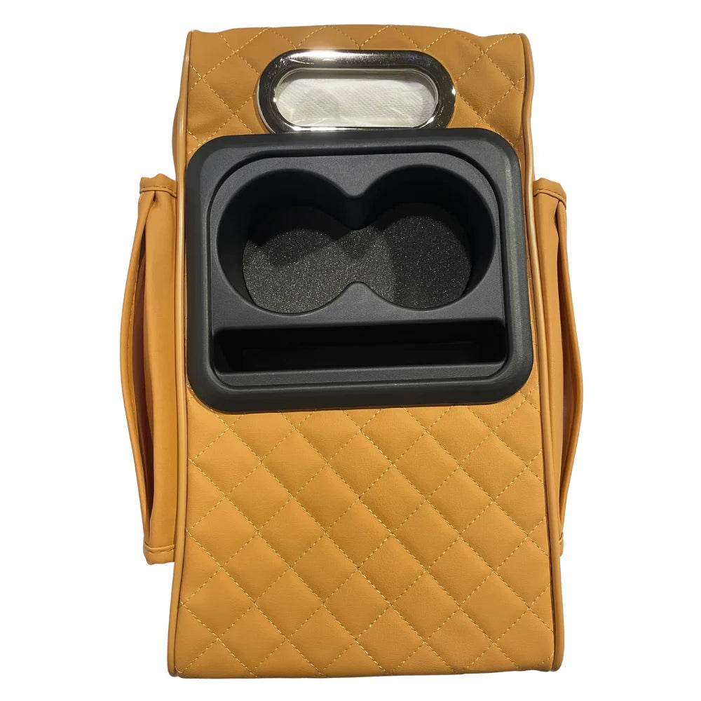 Premium Center Console Armrest Cushion with Dual Cup Holders