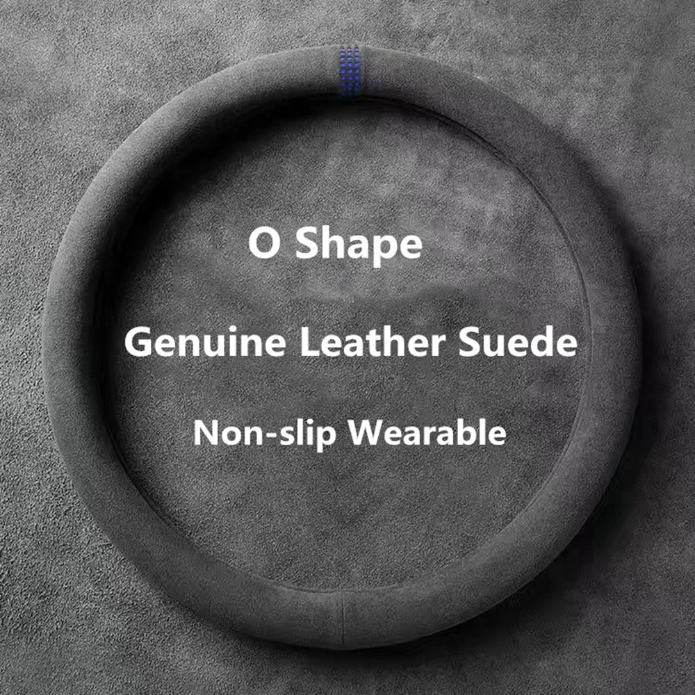 Premium Suede Steering Wheel Cover for 37–38 cm Wheels