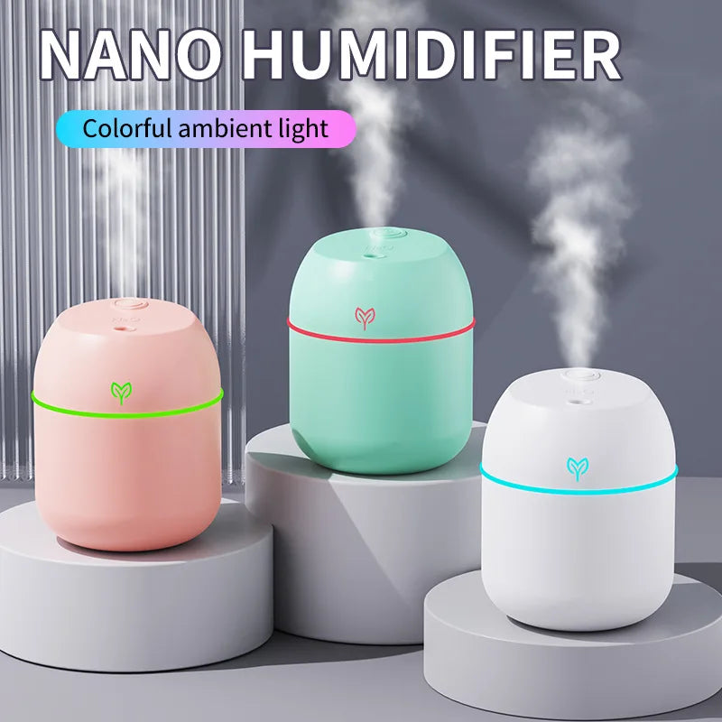 Portable USB Mini Humidifier & Aroma Diffuser with LED Light