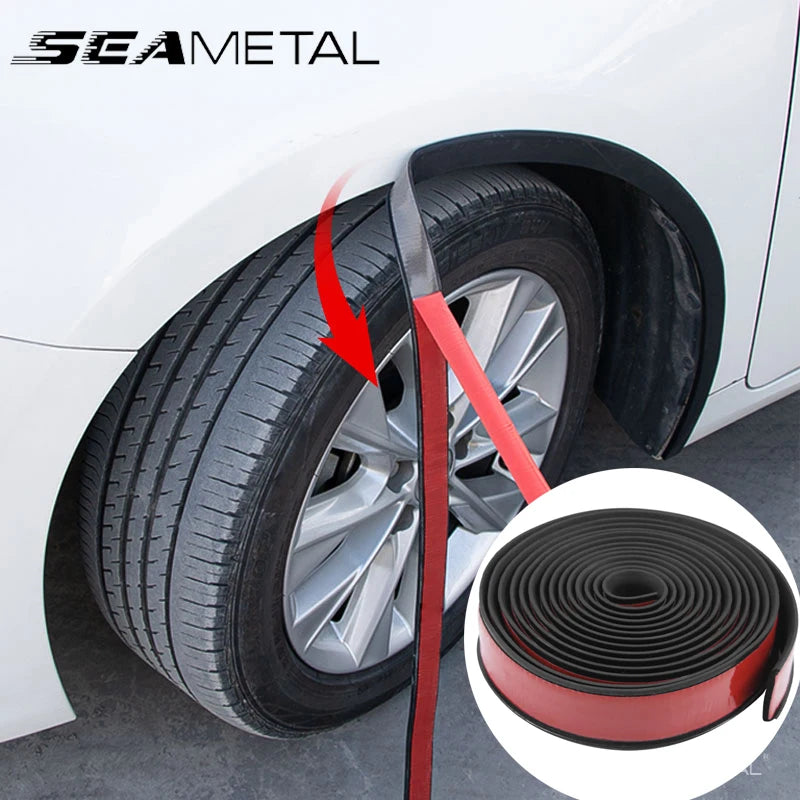 Car fender protector with Seametal branding and close-up of product.