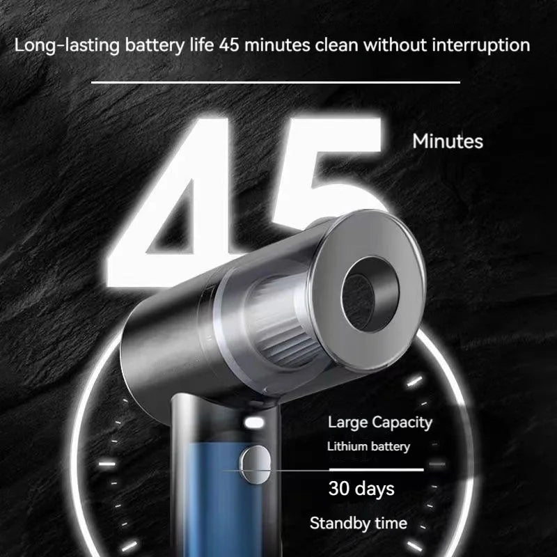 3-in-1 Mini Cordless Car Vacuum & Air Duster - 12000Pa