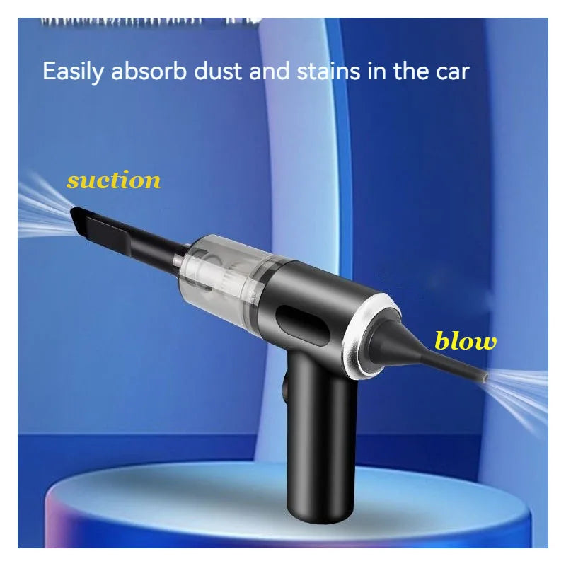 3-in-1 Mini Cordless Car Vacuum & Air Duster - 12000Pa