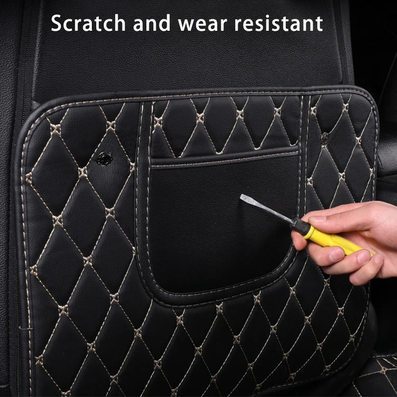 PU Leather Car Seat Back Protector Anti-Kick Mat