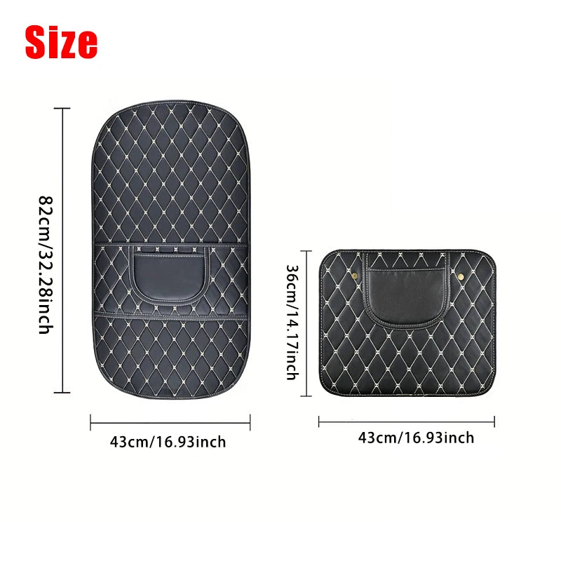 PU Leather Car Seat Back Protector Anti-Kick Mat