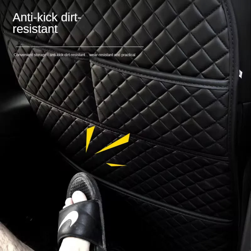Universal PU Leather Seat Back Protector with Organizer Pocket