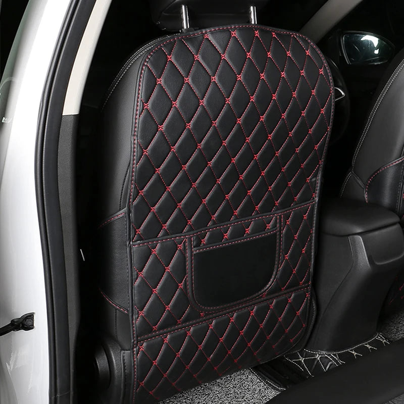 PU Leather Car Seat Back Protector Anti-Kick Mat