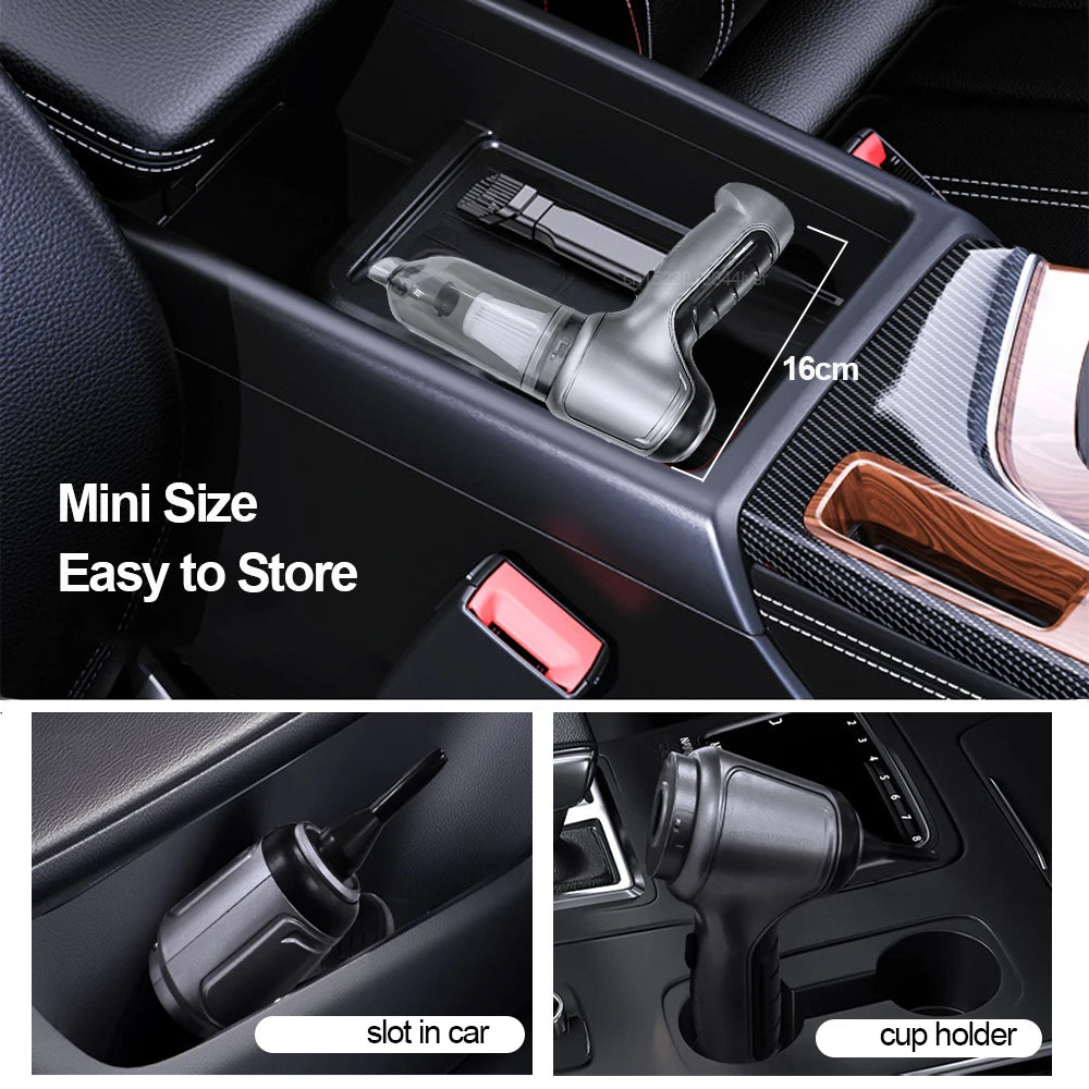 Wireless Handheld Car Vacuum Cleaner with 2 Power Modes (Basic & Pro 95000Pa)