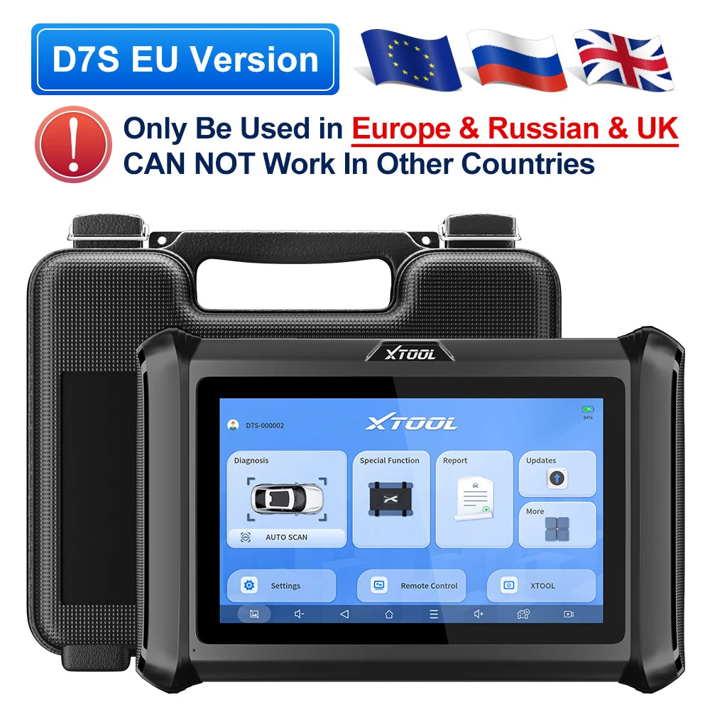 XTOOL D7S Bidirectional OBD2 Scanner with ECU Coding & 39+ Reset Services