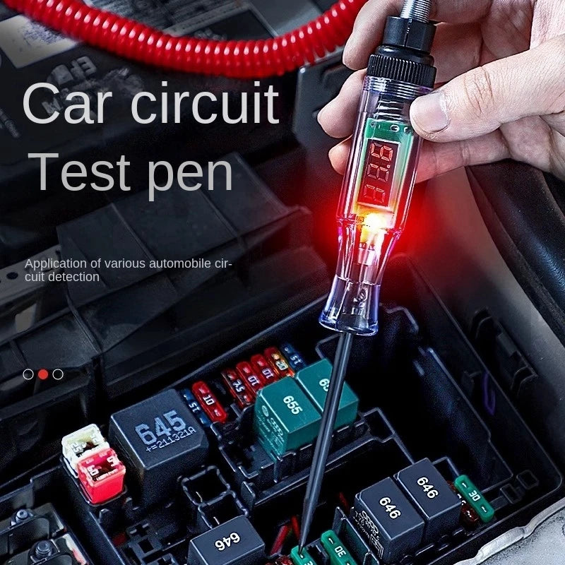 Automotive Circuit Tester Pen – 6V–24V Voltage Probe with Indicator Light