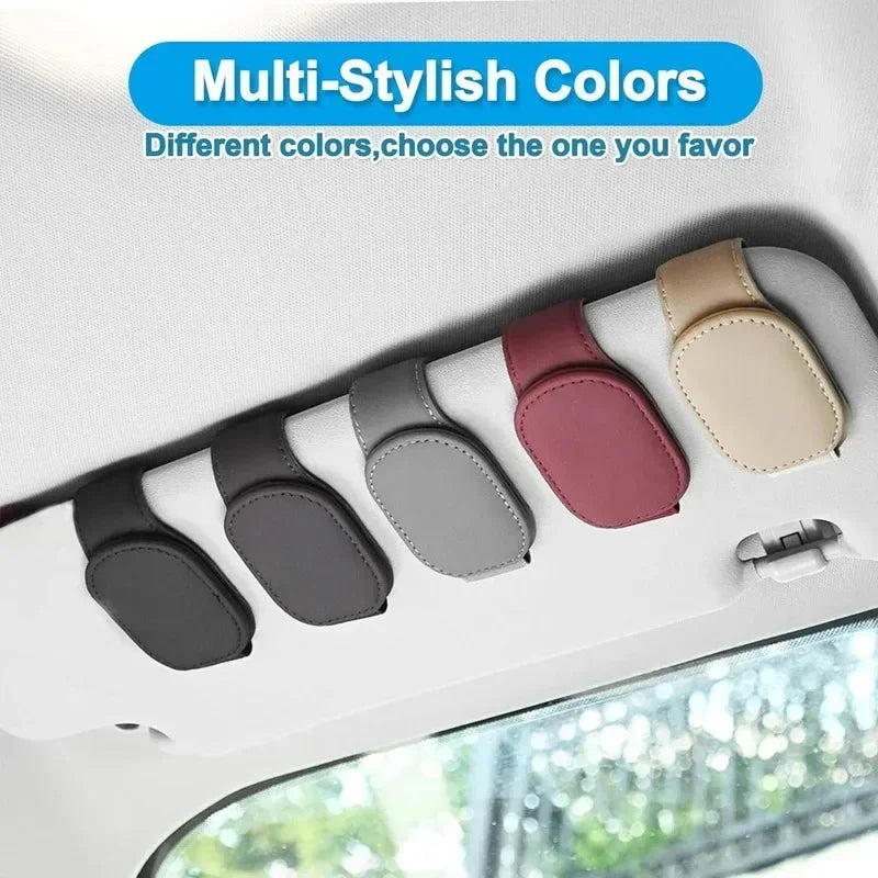 Premium Magnetic Sun Visor Sunglasses Holder