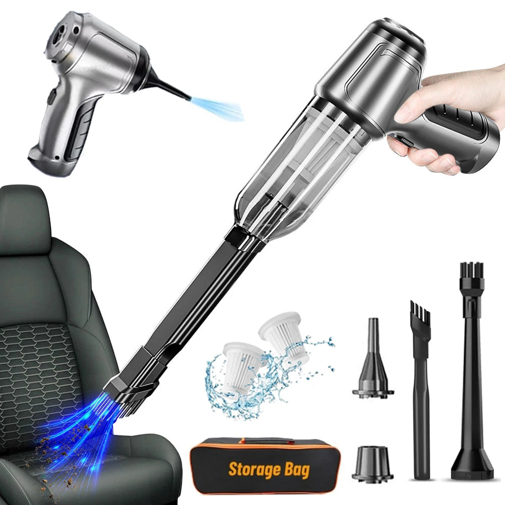 Wireless Handheld Car Vacuum Cleaner with 2 Power Modes (Basic & Pro 95000Pa)