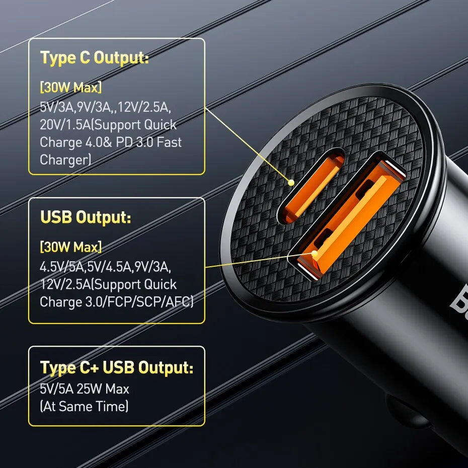 Close-up of a USB-C and USB-A port with technical specifications on a dark background