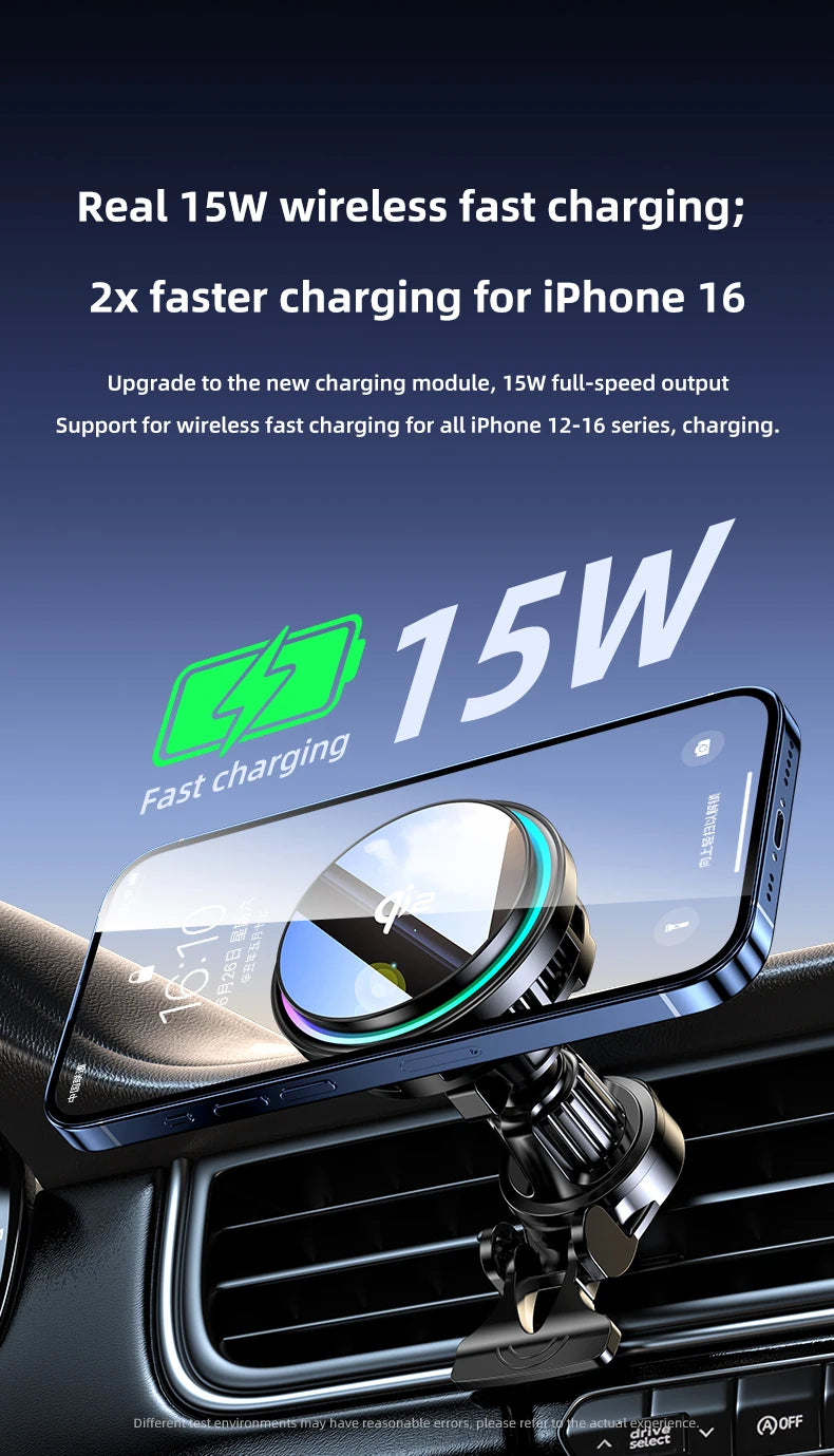 QI2 Magnetic Wireless Car Charger with Cooling Fan