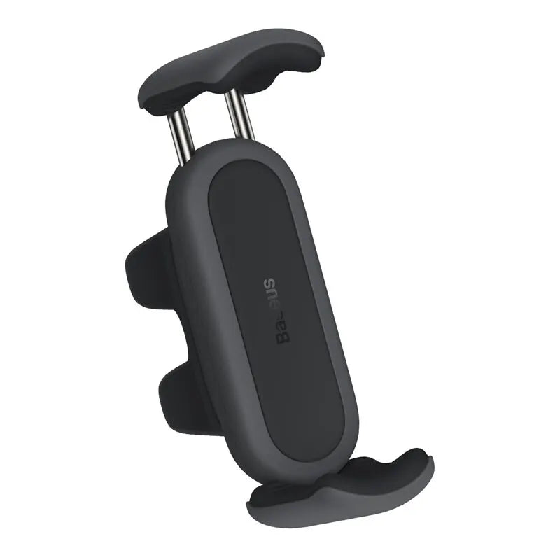 Black car phone holder on a white background
