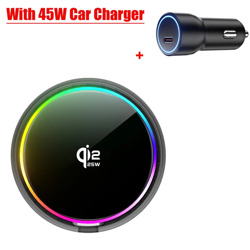 QI2 Magnetic Wireless Car Charger with Cooling Fan