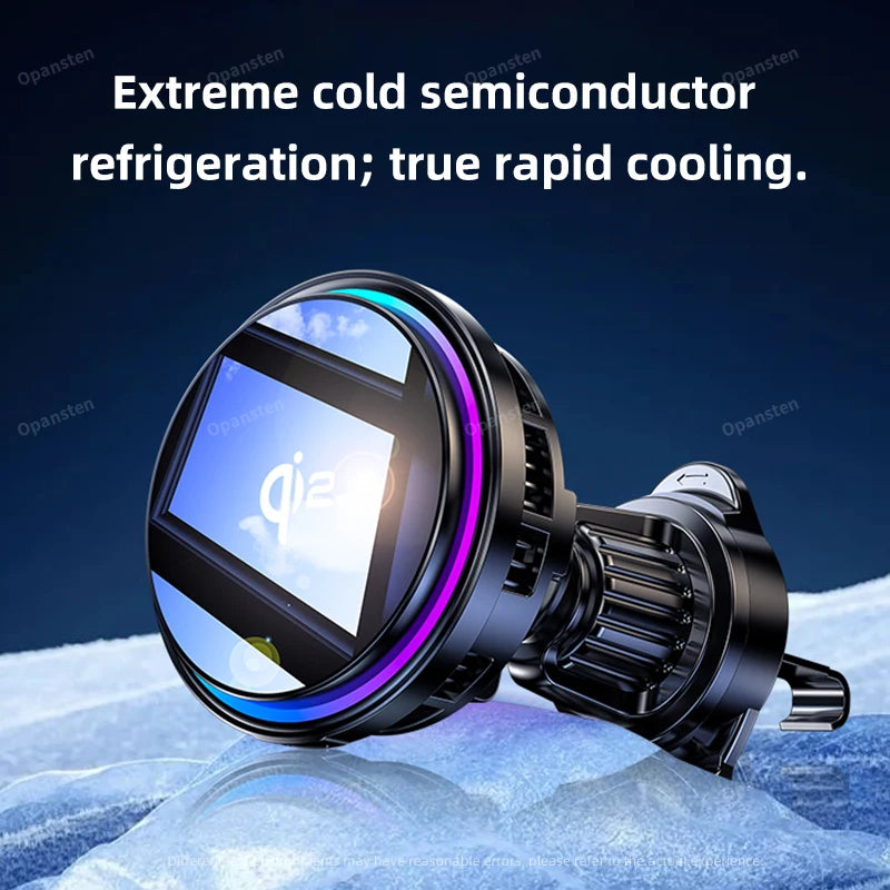 QI2 Magnetic Wireless Car Charger with Cooling Fan