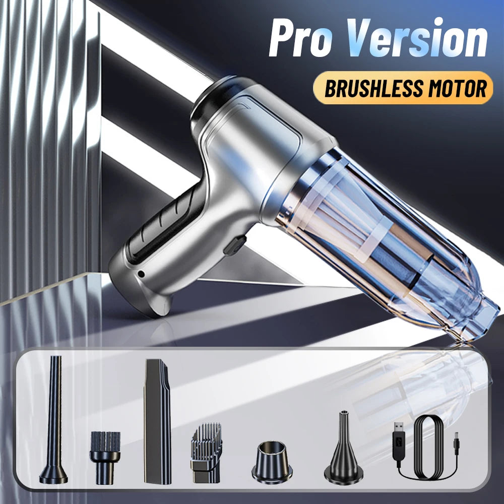 Wireless Handheld Car Vacuum Cleaner with 2 Power Modes (Basic & Pro 95000Pa)