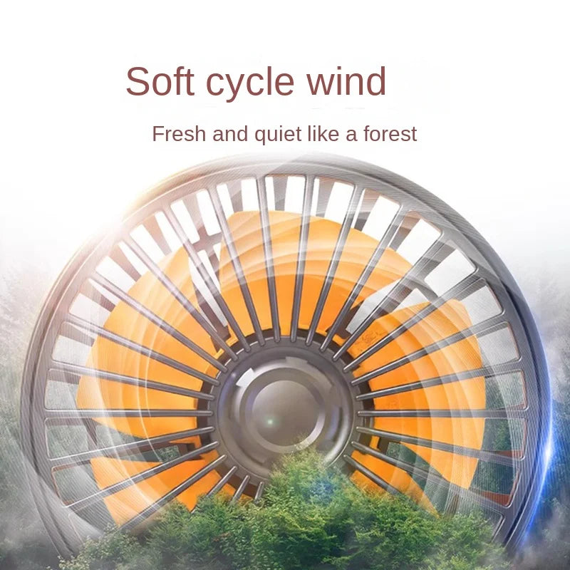 Dual-Head Car Cooling Fan with 360° Adjustable Airflow