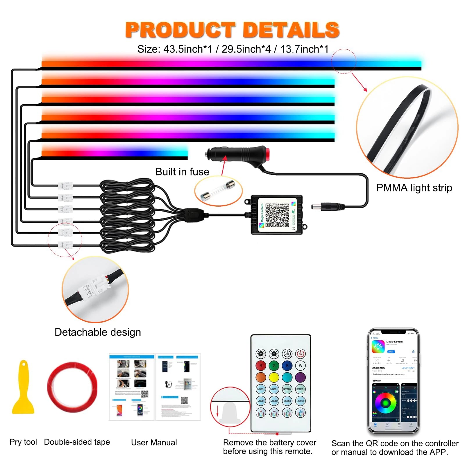 Smart RGB Symphony Interior Ambient Lighting System
