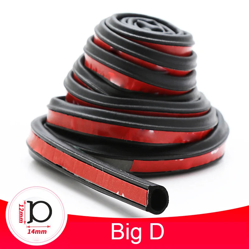 Roll of red and black rubber strip with 'Big D' branding on a white background