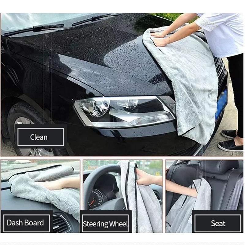 SEAMETAL Premium Microfiber Car Drying Towel - Super Absorbent Lint-Free Detailing Cloth